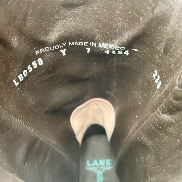 Lane EMMA JANE Womens Cowboy Boots 8 Pink Western Cowgirl Mid Calf Pointed Toe - Picture 9 of 11